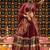 Maroon Rayon print And Embroidery Work Navratri lehenga