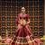 Maroon Rayon print And Embroidery Work Navratri lehenga