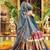 Teal Rayon print And Embroidery Work Navratri lehenga