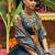 Teal Rayon print And Embroidery Work Navratri lehenga