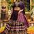 Wine Rayon print And Embroidery Work Navratri lehenga