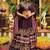 Wine Rayon print And Embroidery Work Navratri lehenga