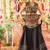 Black Rayon Embroidery Work Navratri Lehenga