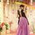 Lavender Rayon Embroidery Work Navratri Lehenga
