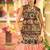 Peach Rayon Embroidery Work Navratri Lehenga