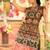 Peach Rayon Embroidery Work Navratri Lehenga