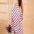 Multicolor handwoven striped linen saree