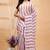 Multicolor handwoven striped linen saree