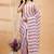 Multicolor handwoven striped linen saree