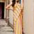 Multicolor handwoven striped linen saree