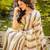 Multicolor handwoven striped linen saree