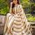 Multicolor handwoven striped linen saree