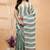 Multicolor handwoven striped linen saree