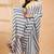 Multicolor handwoven striped linen saree