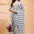 Multicolor handwoven striped linen saree
