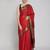 Maroon handwoven linen saree with gold zari border
