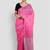 handwoven pink linen saree