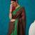 handwoven brown linen saree