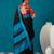 handwoven black linen saree