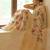 Ivory handwoven embroidered silk linen saree