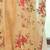 Ivory handwoven embroidered silk linen saree