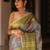 handwoven grey embroidered saree