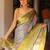 handwoven grey embroidered saree