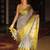 handwoven grey embroidered saree