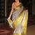 handwoven grey embroidered saree