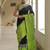 handwoven black linen saree