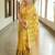 handwoven yellow saree with embroidery work