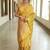 handwoven yellow saree with embroidery work