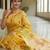 handwoven yellow saree with embroidery work