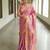 handwoven pink tissue linen saree with mirror work