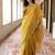 handwoven gold tissue linen saree