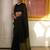 Black handwoven cotton linen saree