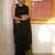 Black handwoven cotton linen saree