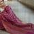 Pink handwoven cotton linen saree batik print