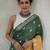 Multicolor handwoven shibori print cotton linen saree