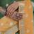 Multicolor handwoven shibori print cotton linen saree