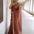 handwoven copper tissue linen saree