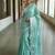 handwoven blue tissue linen saree with embroidery work