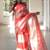 Multicolor handwoven cotton linen saree with shibori print