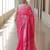 Pink handwoven pink embroidered linen saree