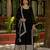 Black colour faux georgette embroidery work long gown