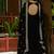 Black colour faux georgette embroidery work long gown