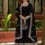 Black colour faux georgette embroidery work long gown