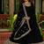 Black colour faux georgette embroidery work long gown