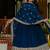 Blue colour faux georgette embroidery work long gown