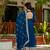 Blue colour faux georgette embroidery work long gown